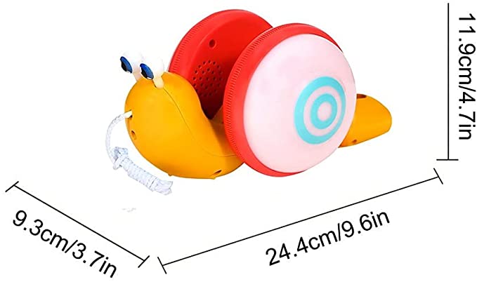 Pull Rope Snail Walking Toy with Music & Light